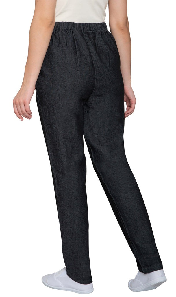 Women's Elastic Waist Pull On Denim Jeans - Soft & Lightweight with a bit Stretch