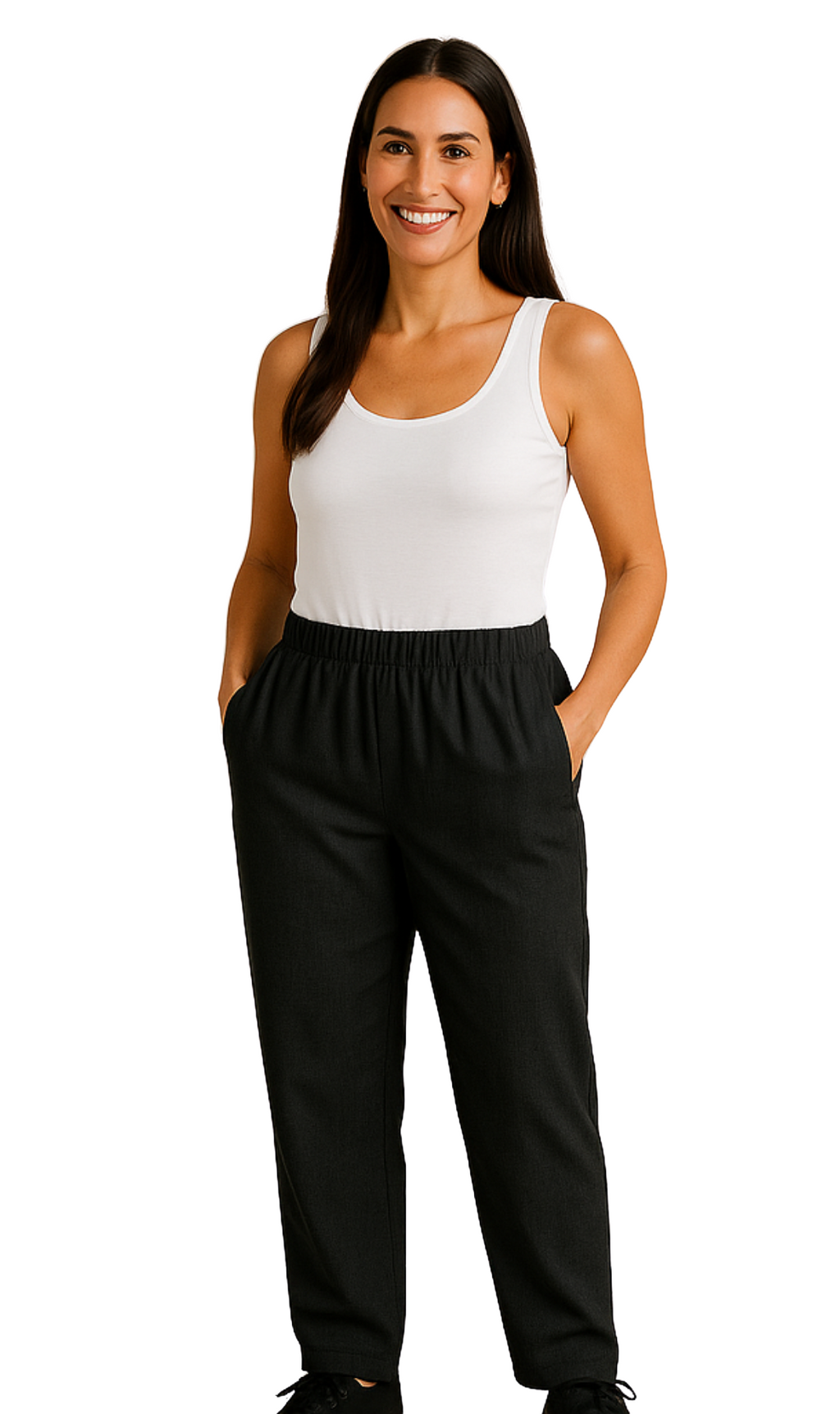 Women's Elastic Waist Pull On Denim Jeans - Soft & Lightweight with a bit Stretch