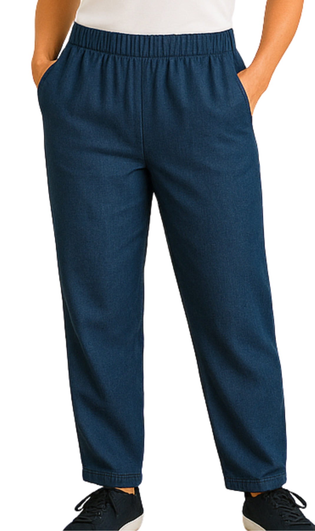 Women's Elastic Waist Pull On Denim Jeans - Soft & Lightweight with a bit Stretch