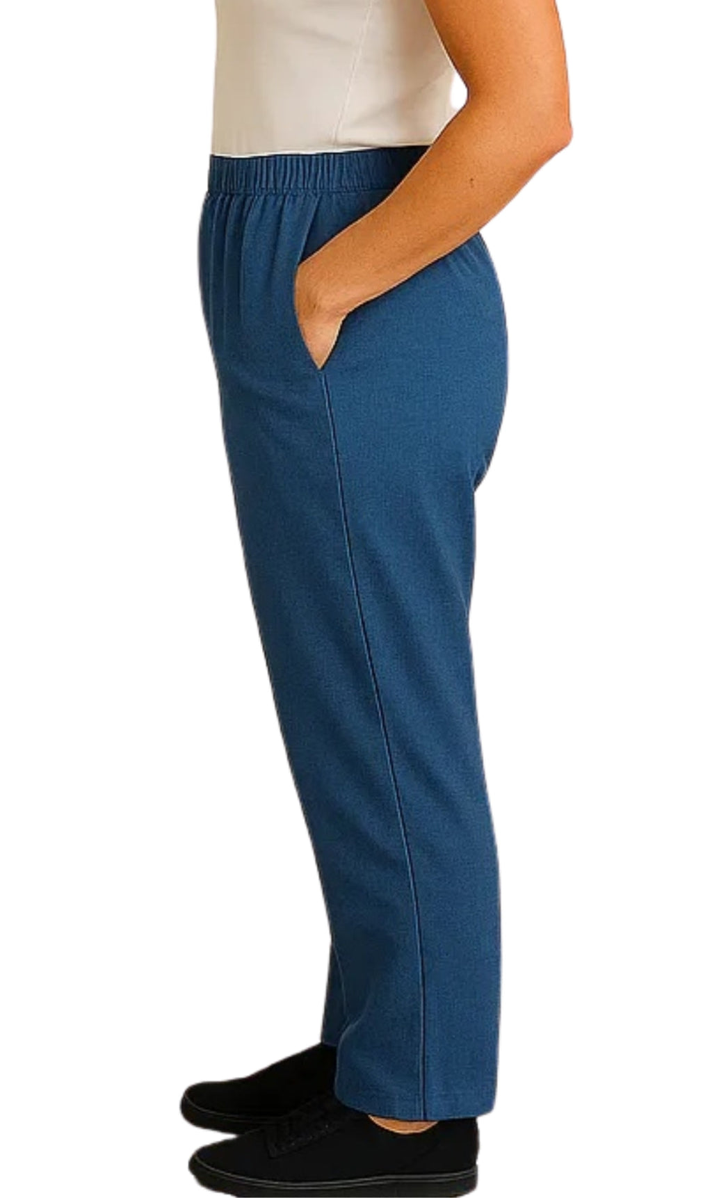 Women's Elastic Waist Pull On Denim Jeans - Soft & Lightweight with a bit Stretch