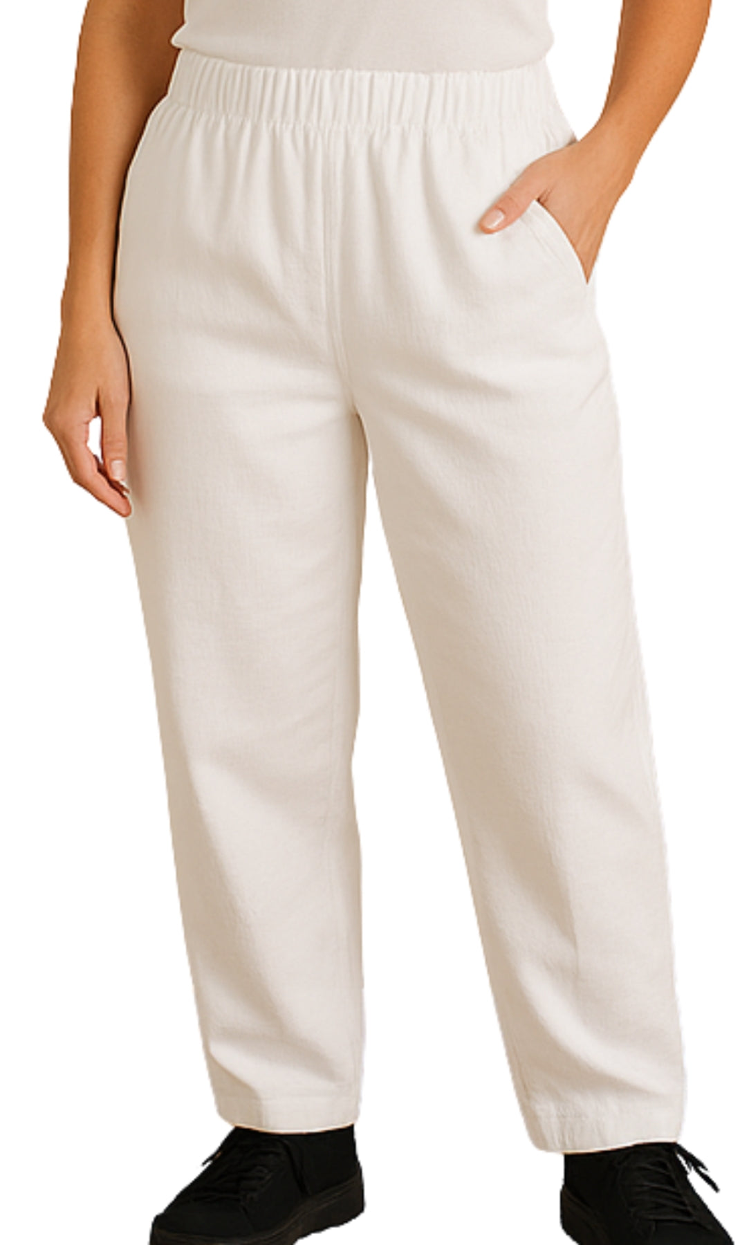 Women's Elastic Waist Pull On Denim Jeans - Soft & Lightweight with a bit Stretch