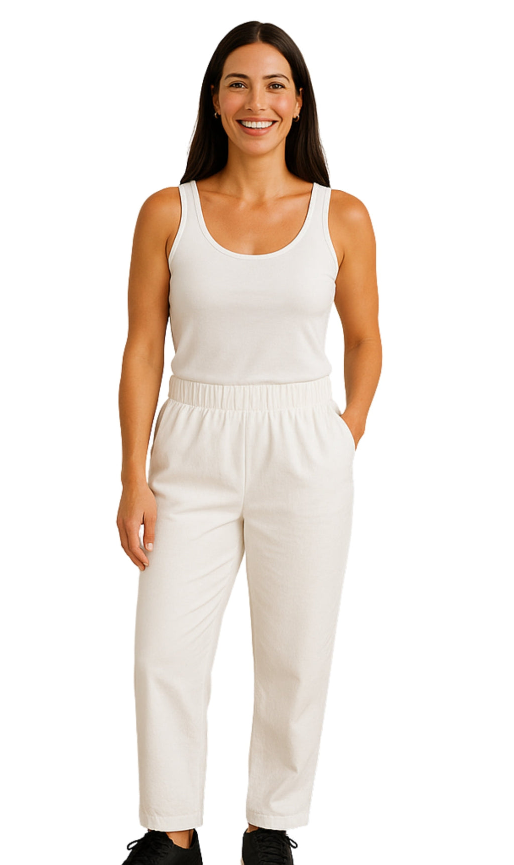 Women's Elastic Waist Pull On Denim Jeans - Soft & Lightweight with a bit Stretch