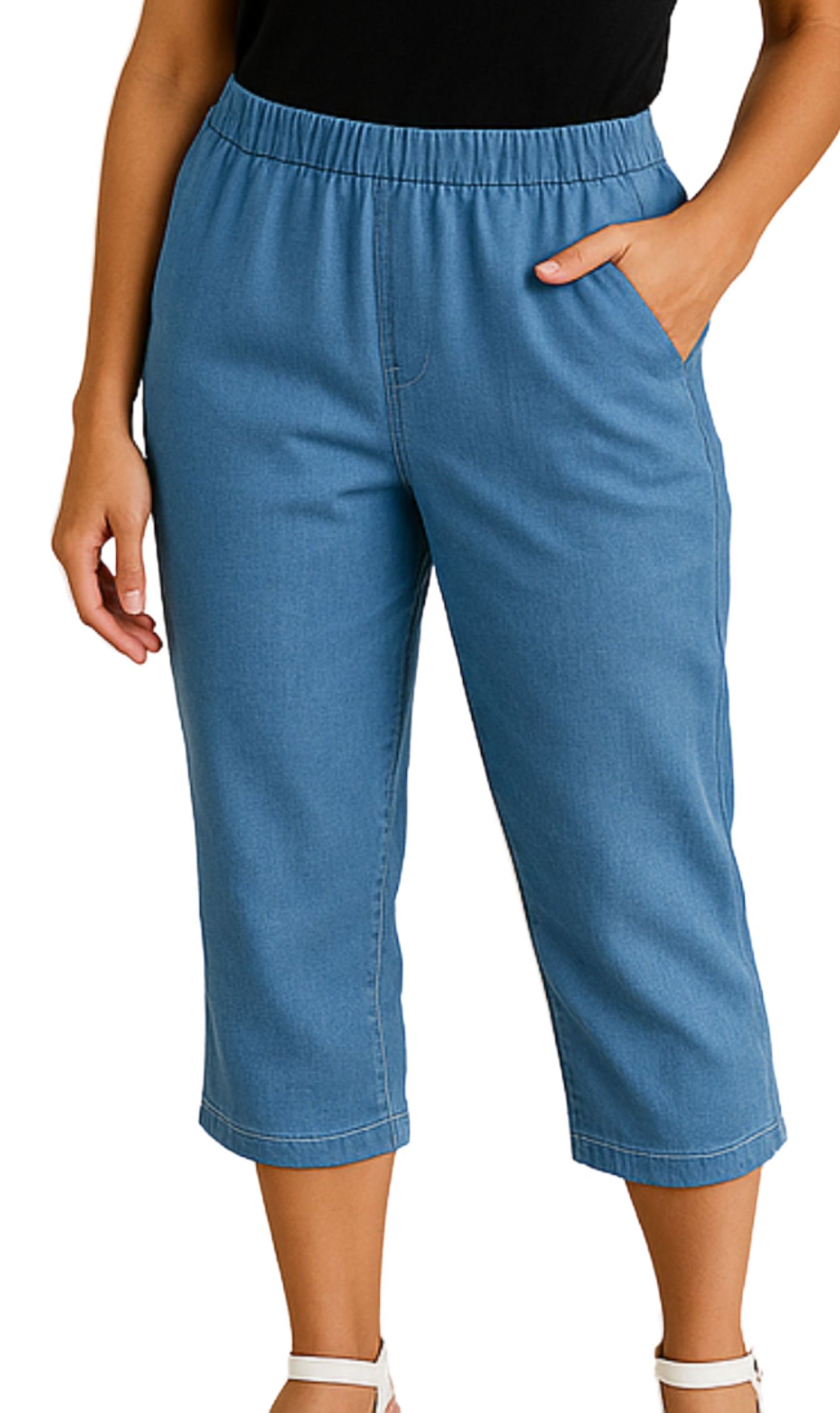 Women's Stretch Denim Capris– Lightweight Stretch