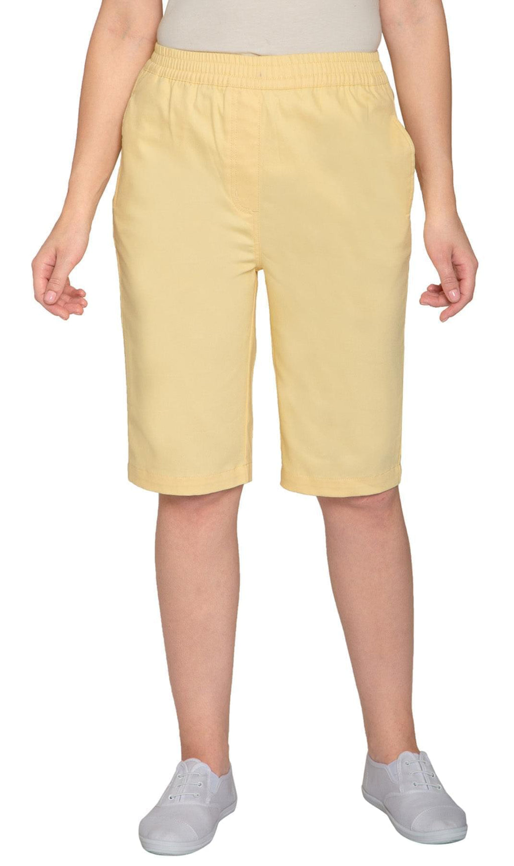 Women's Easy Pull on Bermuda Shorts in Denim and Twill