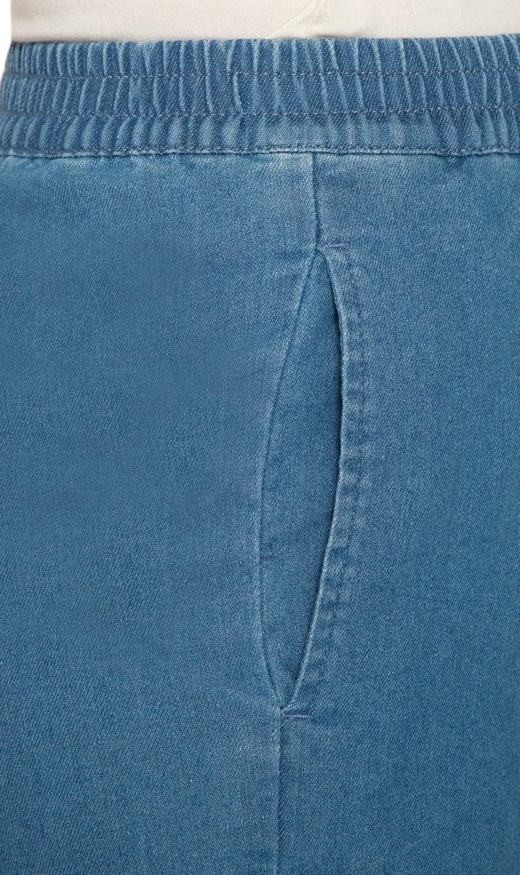 Women's Easy Pull on Bermuda Shorts in Denim and Twill