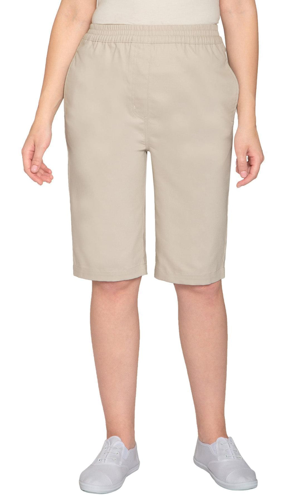 Women's Easy Pull on Bermuda Shorts in Denim and Twill