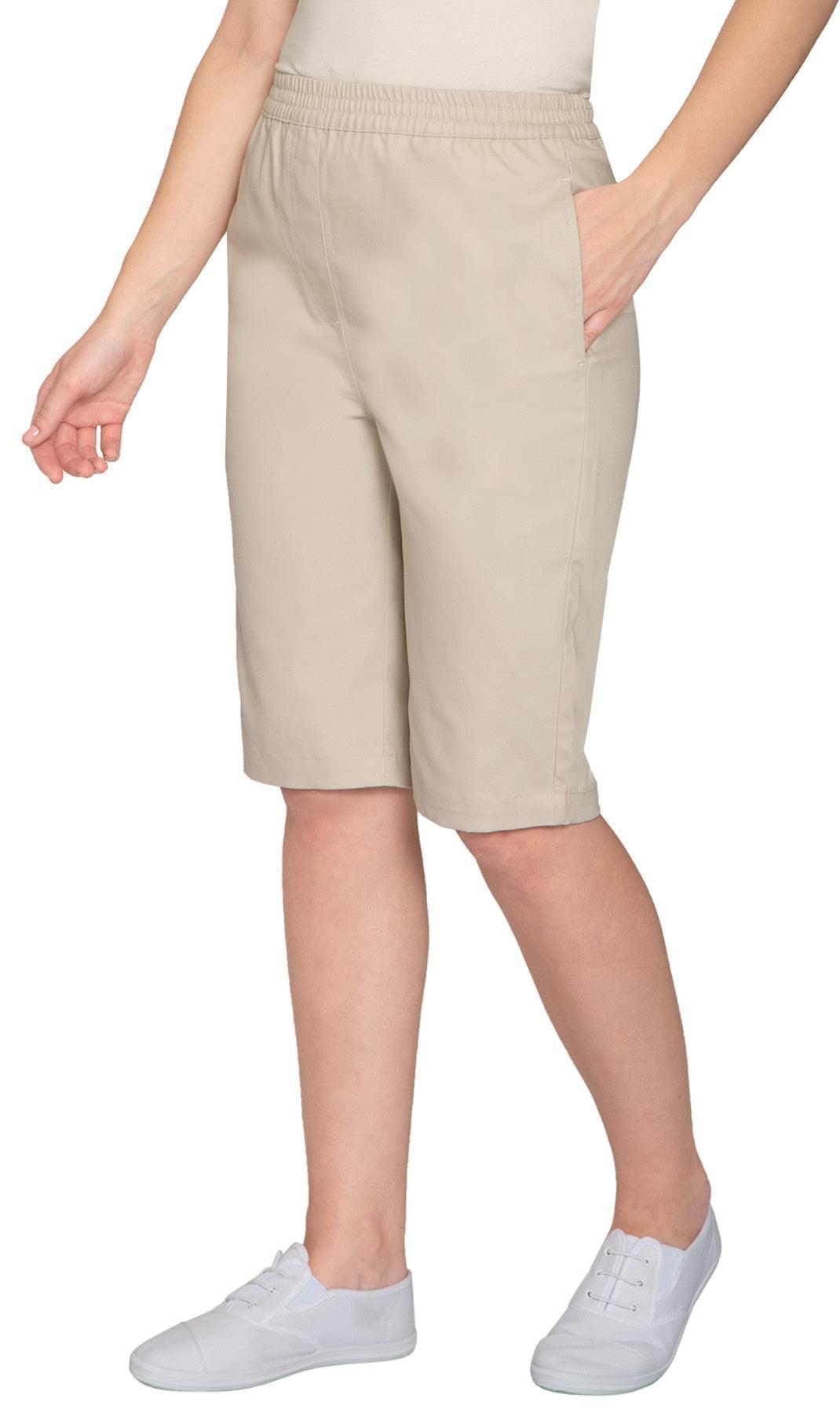 Women's Easy Pull on Bermuda Shorts in Denim and Twill