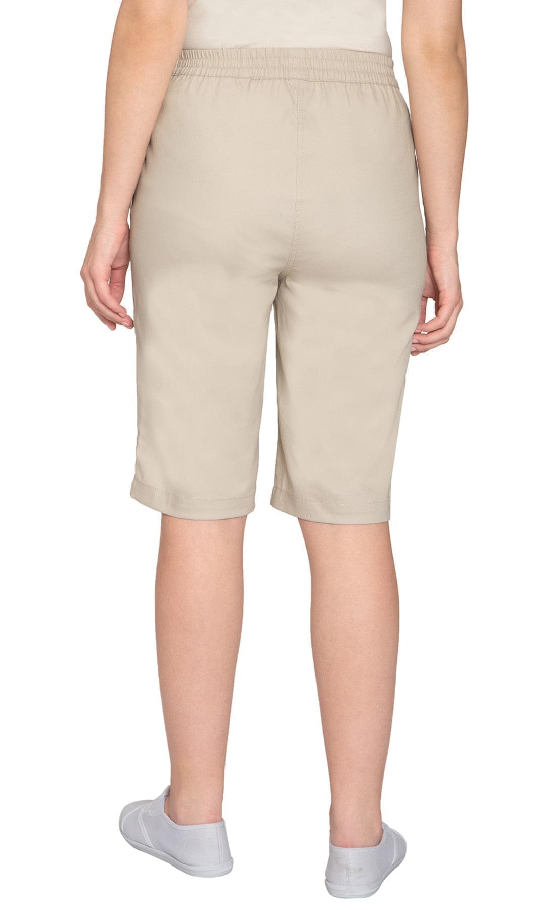 Women's Easy Pull on Bermuda Shorts in Denim and Twill