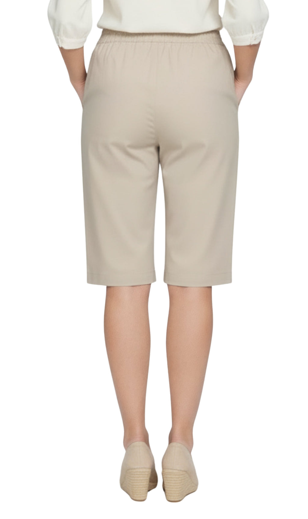 Women's Easy Pull on Bermuda Shorts in Denim and Twill