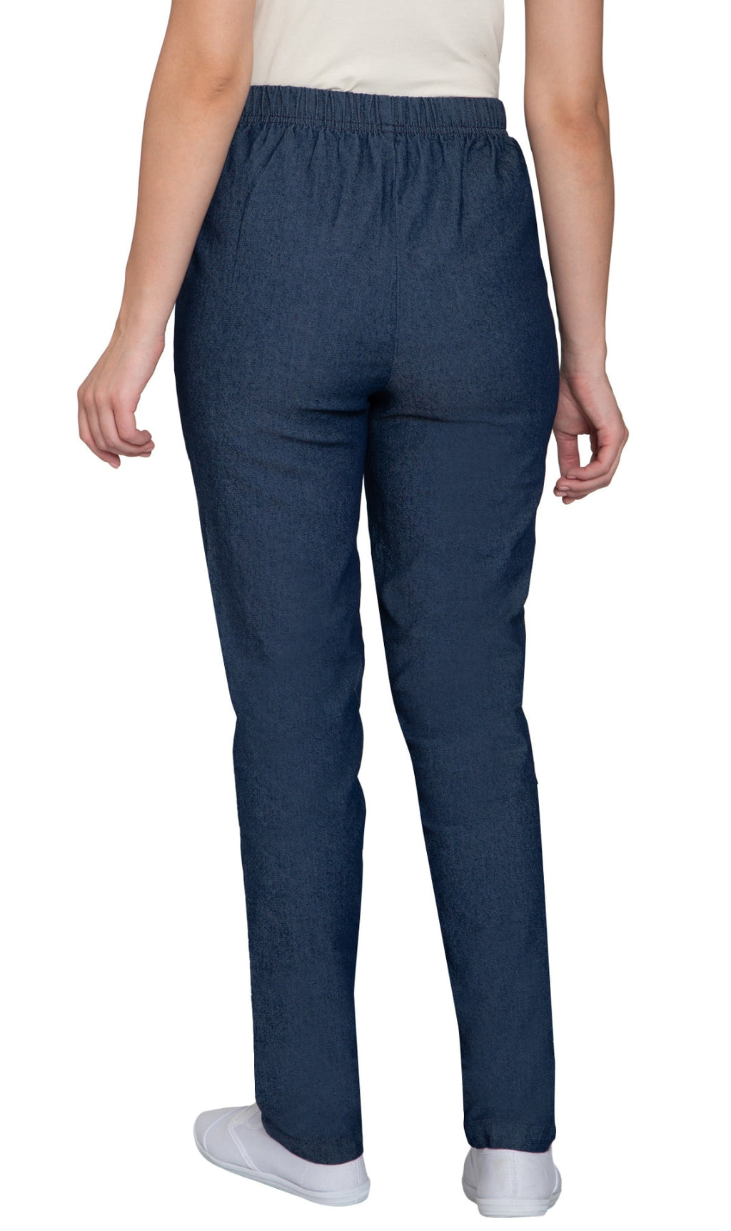 Women's Elastic Waist Pull On Denim Jeans - Soft & Lightweight with a bit Stretch