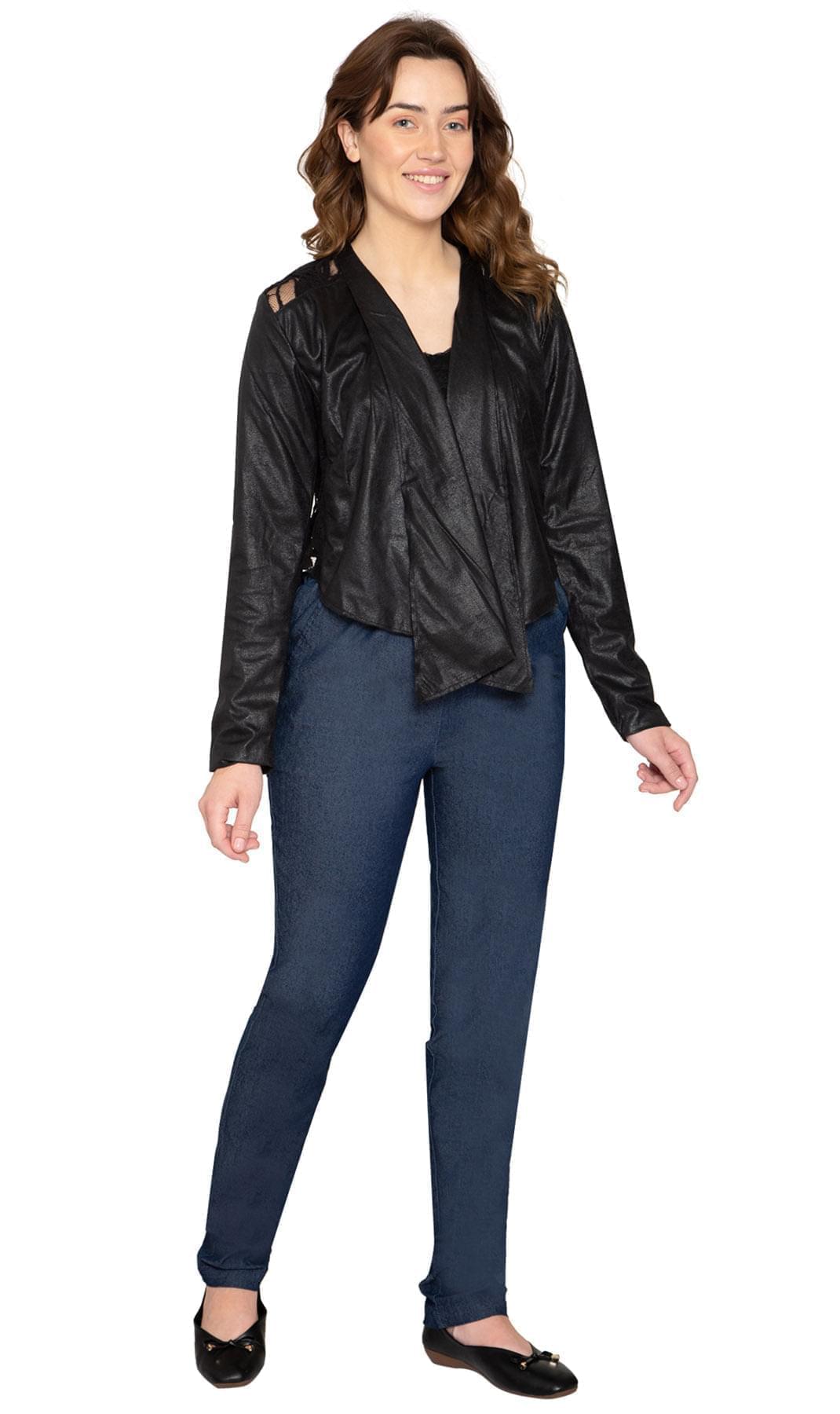 Women's Faux Suede Lace Back Crop Jacket