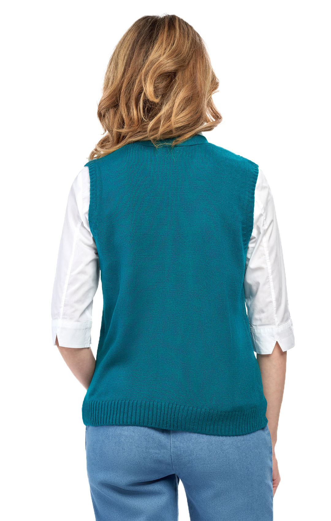 Womens Button Front Cable Knit Cardigan Sweater Vest