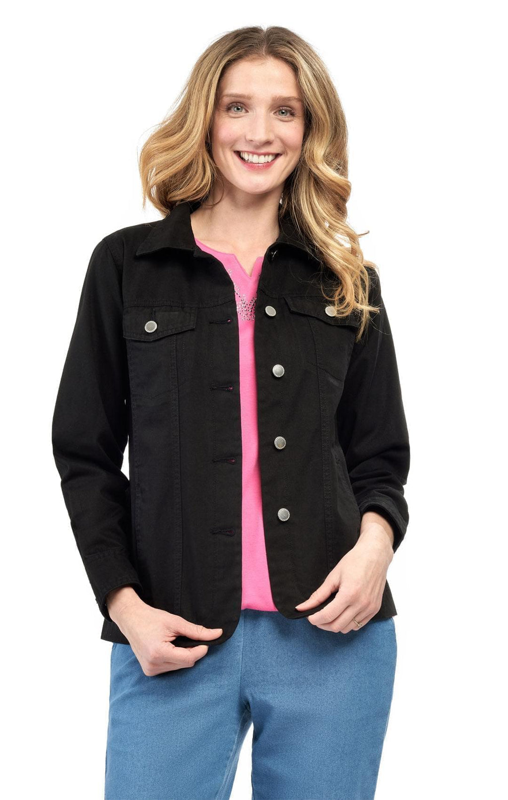 Women's Button Front Brushed Twill Jacket