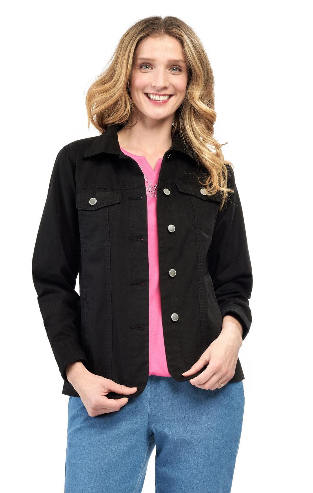 Women's Button Front Brushed Twill Jacket