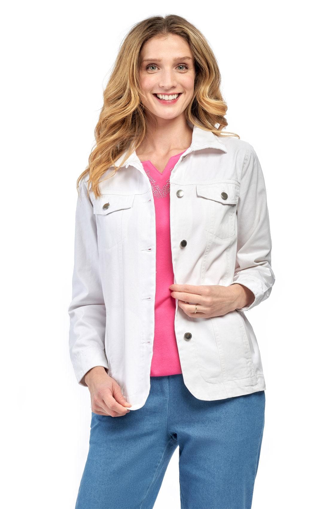 Women's Button Front Brushed Twill Jacket