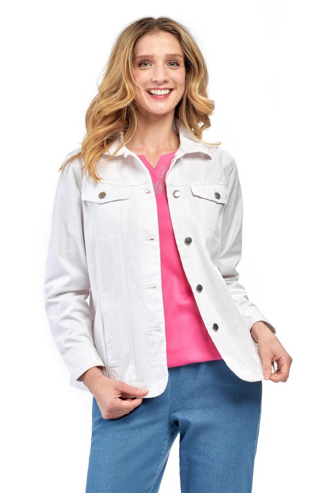 Women's Button Front Brushed Twill Jacket
